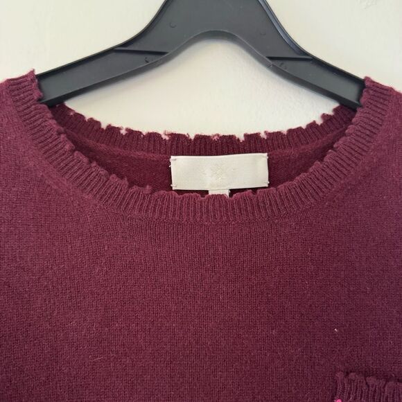 Lisa Todd Women’s 100% Cashmere Frayed Hem Sweater Size Small - Picture 4 of 7